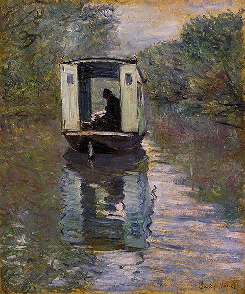 Claude Monet Le Bateau atelier Norge oil painting art